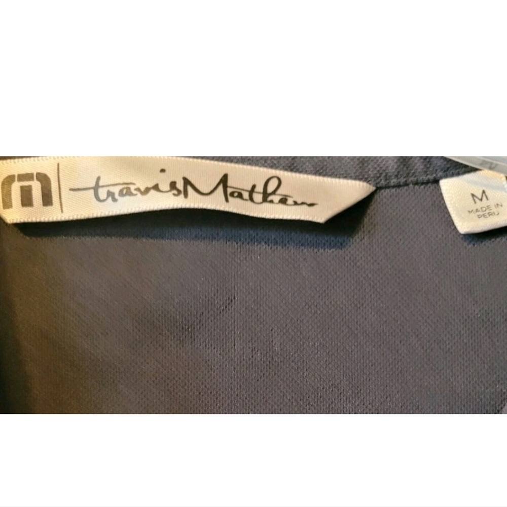 Travis Mathew Men's Medium Golf Performance Colorblock Stretch Polo Shirt - Picture 2 of 4